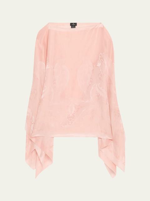 Etro Paisley Jacquard Cape Top