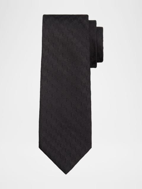 TOM FORD Men's Textured Tonal Jacquard Linen Tie