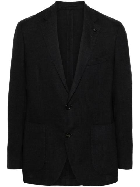 LARDINI monogram-jacquard blazer
