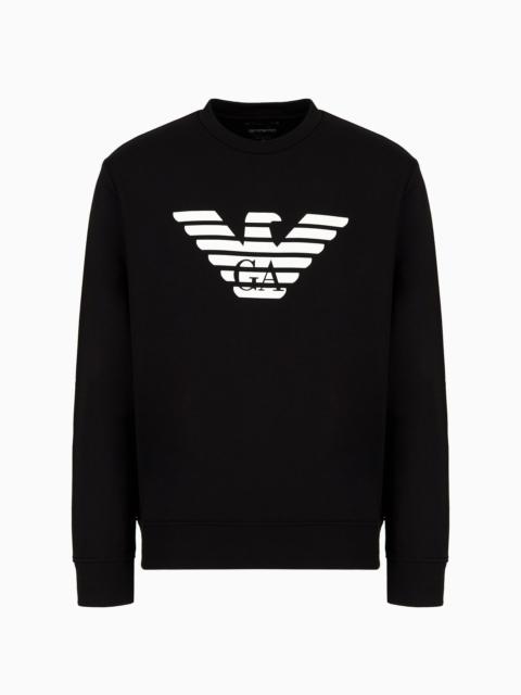 EMPORIO ARMANI Modal-blend sweatshirt with logo print