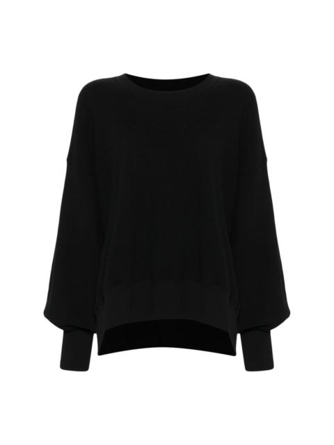 side-slit sweatshirt