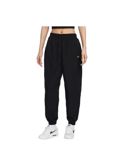 Nike (WMNS) Nike Sportswear Essential Mid-Rise Oversized Woven Joggers Pants Asia Sizing 'Black White' FV