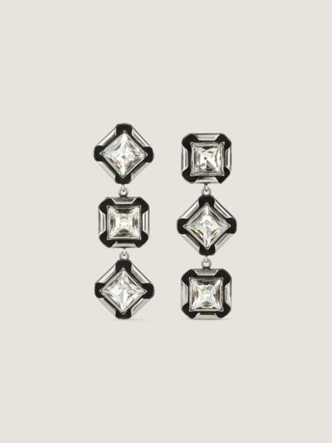 Givenchy DECONSTRUCTED CRYSTALS EARRINGS IN METAL AND CRYSTALS