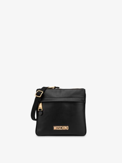 CALFSKIN CROSSBODY BAG WITH METAL LOGO