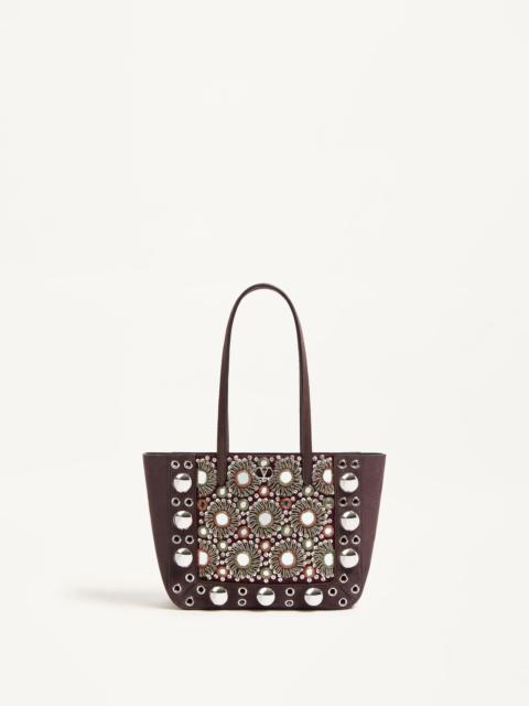 Valentino VALENTINO GARAVANI NELLCÔTE MINI EMBROIDERED SHOPPING BAG