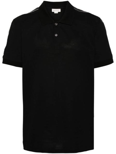 Alexander McQueen logo-tape cotton polo shirt