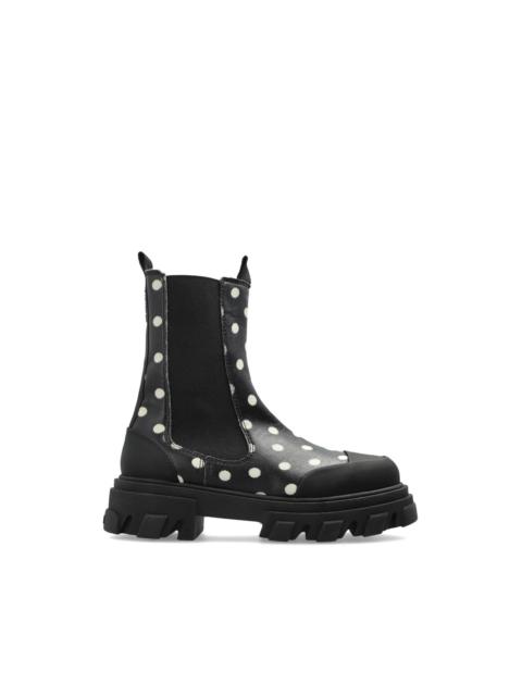 GANNI polka-dot boots