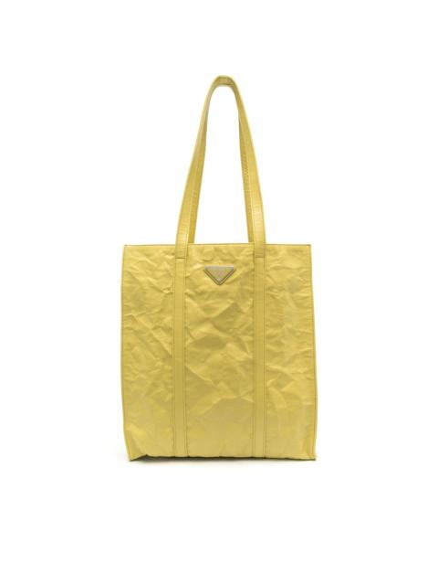 Prada logo-plaque tote bag