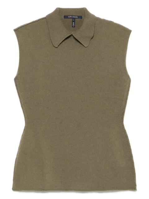 SOFIE D'HOORE May polo-collar wool vest