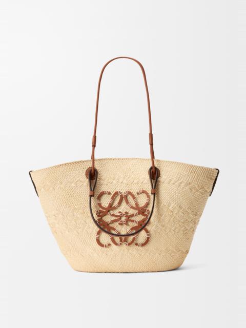 Loewe Medium Anagram Basket bag in iraca palm and calfskin