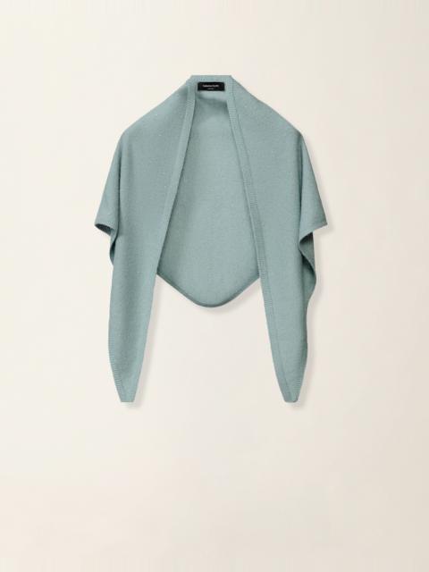 FABIANA FILIPPI Wool and silk triangle scarf with sequins