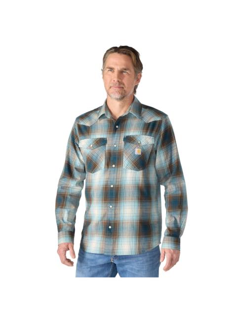 Carhartt Montana Rugged Flex™ Relaxed Fit Lightweight Long-Sleeve Snap-Front Plaid Shirt