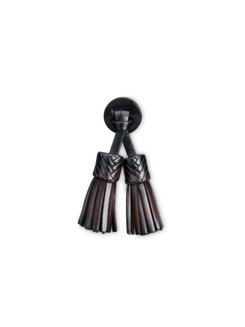 Santoni Dark brown leather Santoni Icona Serpentine tassels