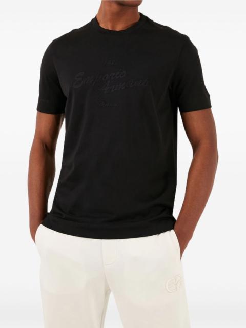EMPORIO ARMANI logo-embroidered T-shirt