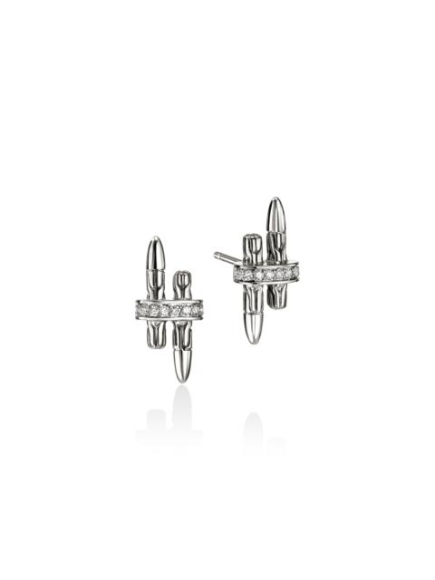 JOHN HARDY Spear Stud Earrings, Sterling Silver, Diamonds