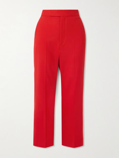 MARIA McMANUS Cropped Wool-blend Crepe Flared Pants
