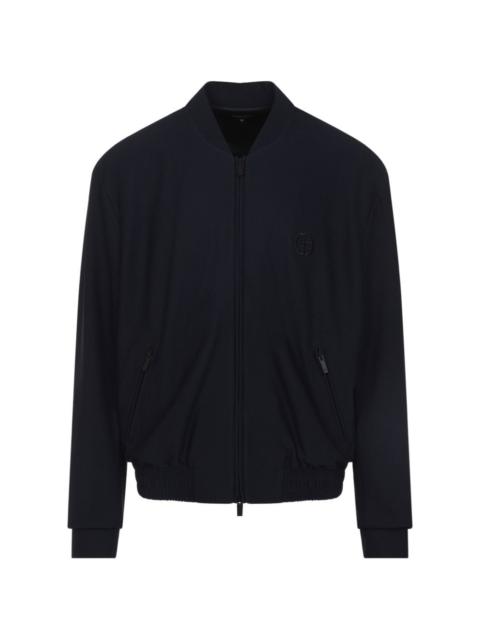 GIORGIO ARMANI textured logo jacket