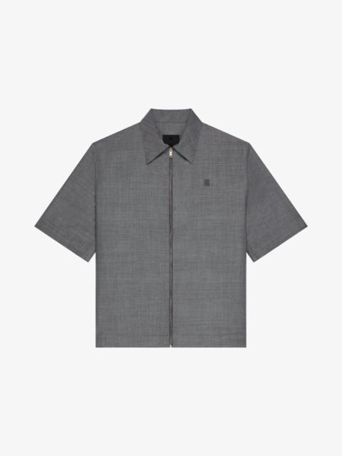 ZIPPED SHIRT IN WOOL WITH 4G DETAIL