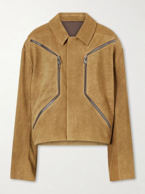 Rick Owens Blixa Mac suede jacket Brown