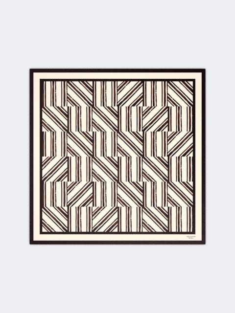 WEEKEND Max Mara SIAM Printed silk twill scarf - CHOCOLATE