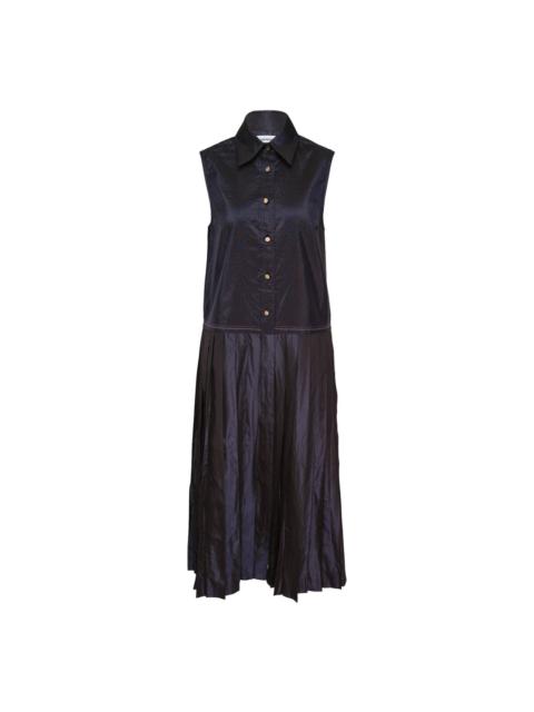 Thom Browne Sleeveless Pleated Bottom Shirtdress