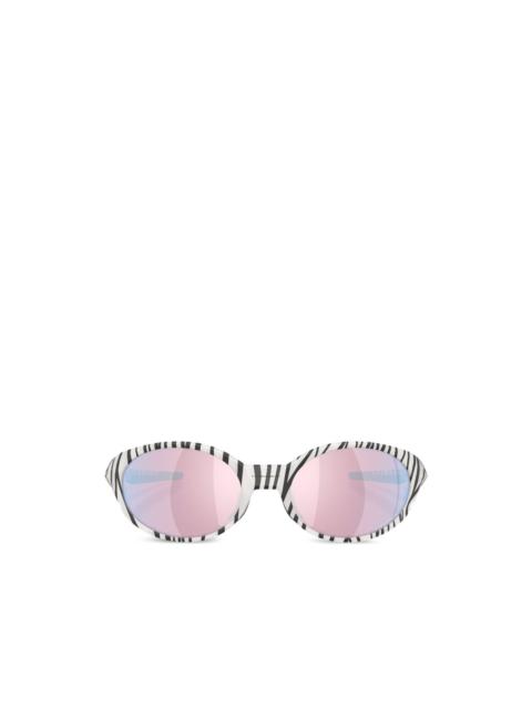 OAKLEY zebra-print cat eye-frame sunglasses