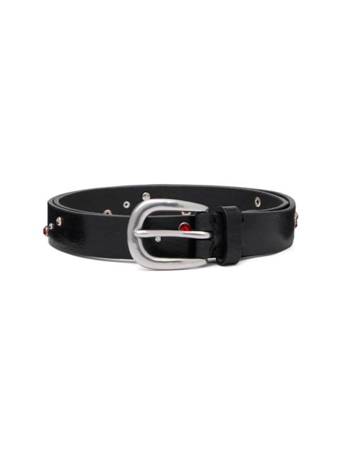 Paul Smith Black Leather Studded Belt