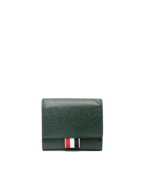 Thom Browne RWB Stripe pebbled leather wallet