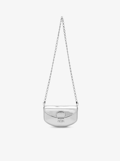 GANNI SILVER APO-G WALLET ON CHAIN