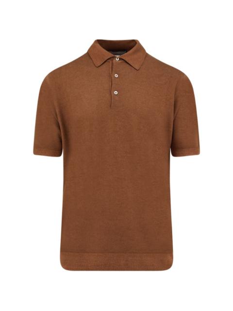 CORNELIANI ribbed polo shirt