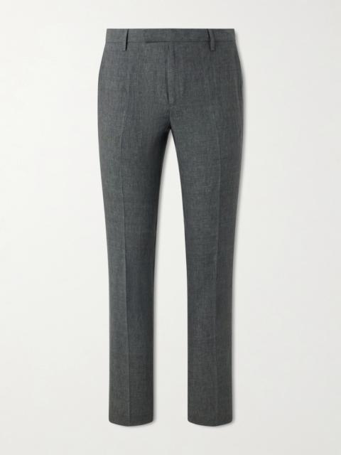 Sunspel Straight-Leg Pleated Linen Suit Trousers