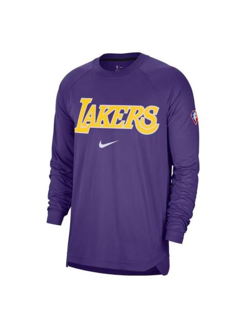 Nike Nike x NBA LA Lakers Long Sleeve Shirt 'Purple' DB0705-504