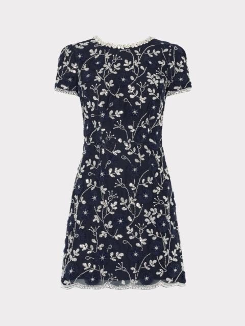 MILLY Daisy Silver Star Sequins Dress