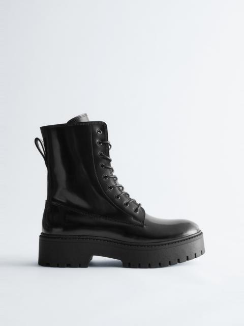 & Other Stories Lace-Up Leather Boots