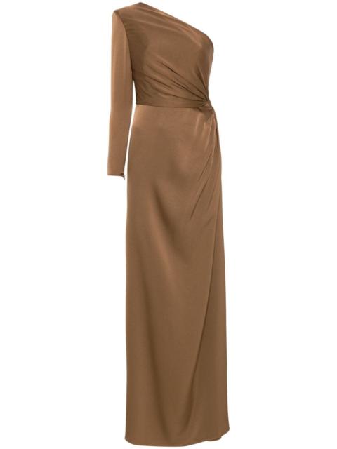 ALEX PERRY twist-detail satin gown