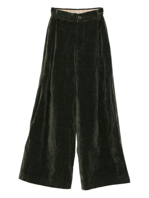 UMA WANG pleated velvet trousers