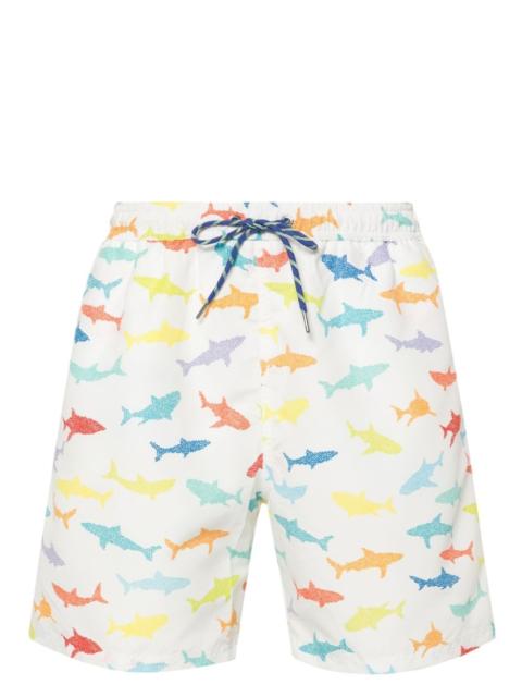 Paul & Shark shark-print swim shorts