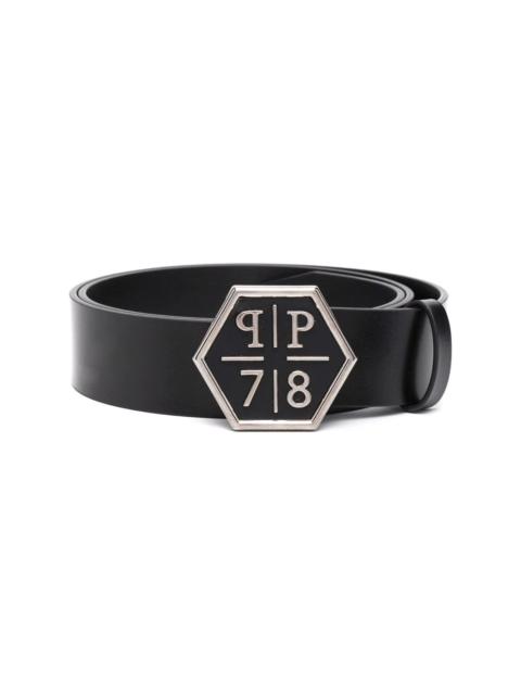 PHILIPP PLEIN logo-buckle belt