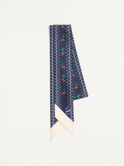 Valentino CHERRYFIC SILK BANDEAU SCARF