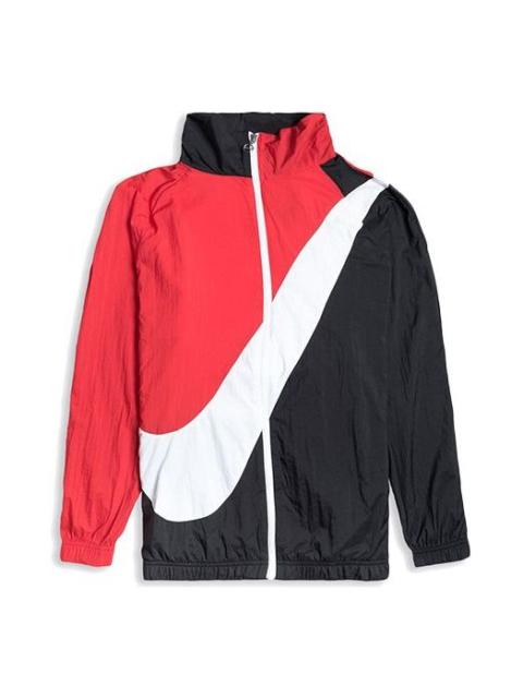 Nike Sportswear Woven Swoosh Jacket Logo Blackred BV3685-010
