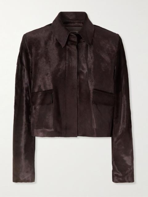 NOUR HAMMOUR Bleeker cow hair jacket Brown