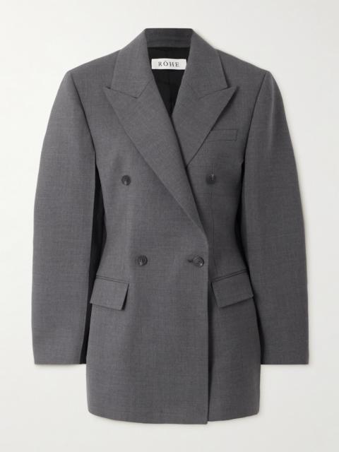 RÓHE Hourglass Double-breasted Wool-blend Blazer