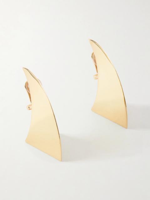 Alaïa Pleated Brass Earrings