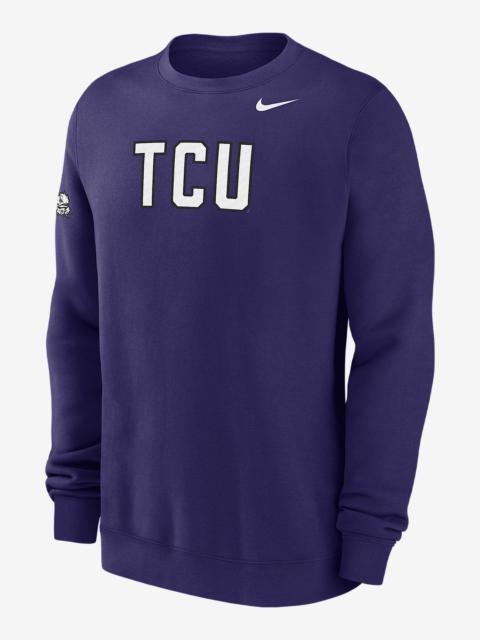 Nike TCU Club Fleece Men's Nike College Crew-Neck Sweatshirt