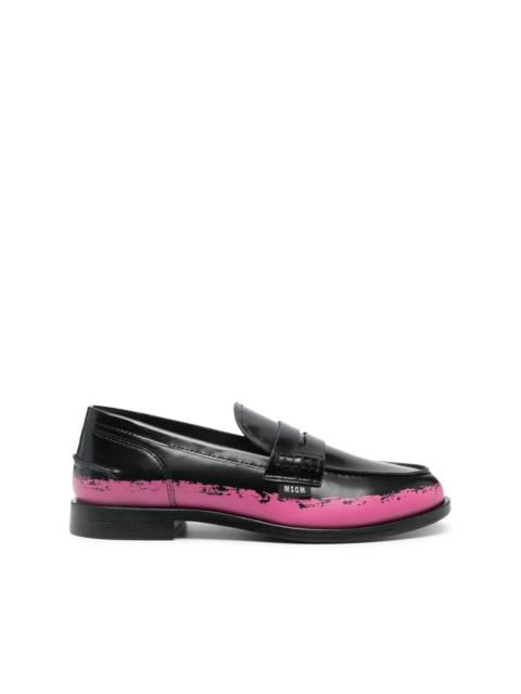MSGM penny-slot leather loafers