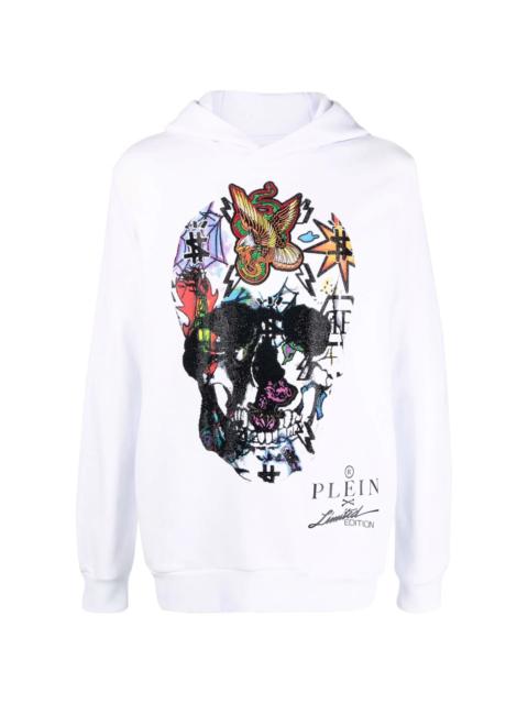 graphic-print long-sleeve hoodie