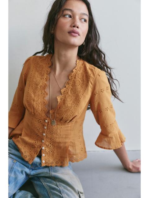 FREE PEOPLE Salone Eyelet Top