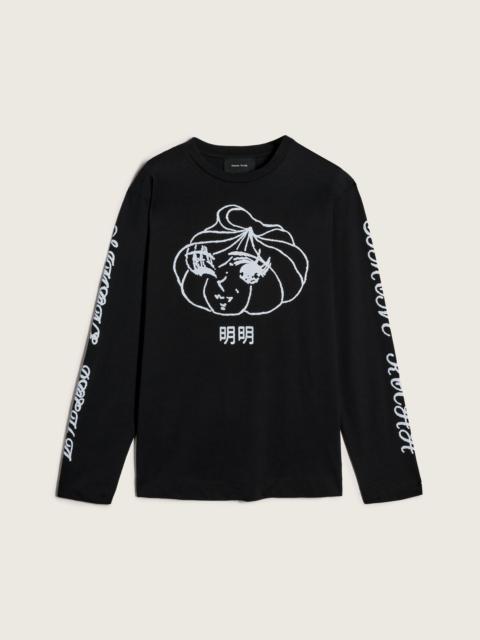 Simone Rocha Dim Sum Logo Print Long Sleeve T-Shirt