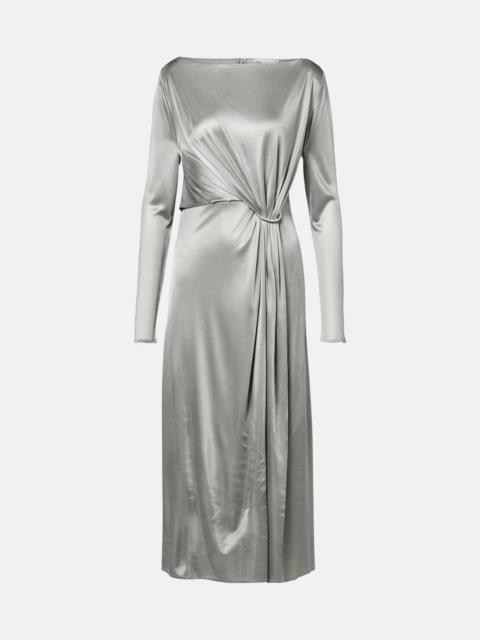 TORY BURCH Gathered jersey midi dress