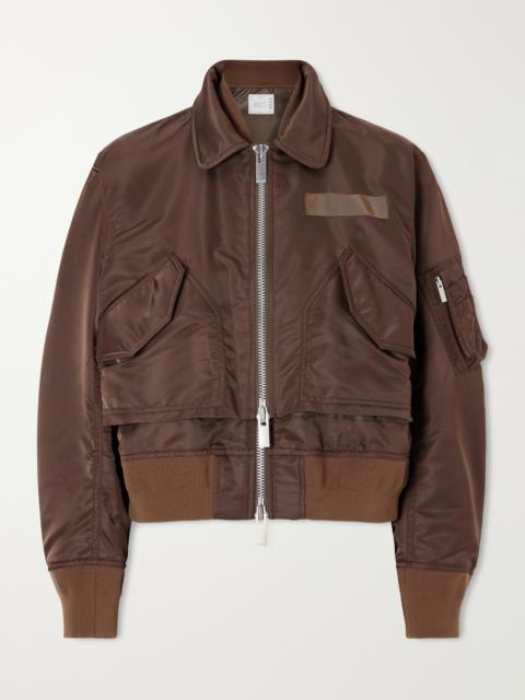 sacai Cropped Padded Shell Bomber